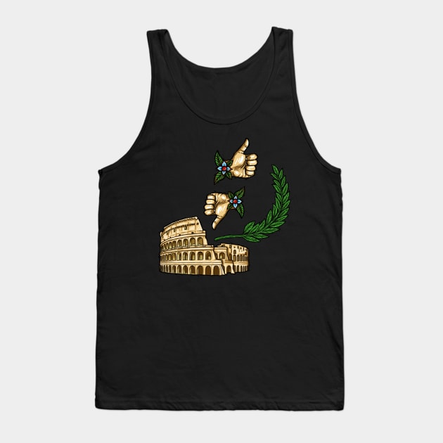 Gladiator's Decree: Pollice Verso - Thumbs Down Tank Top by Holymayo Tee